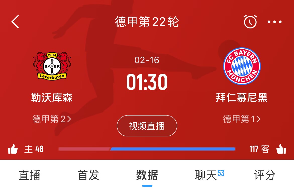  下輪決定冠軍？拜仁下場(chǎng)德甲將客戰(zhàn)勒沃庫(kù)森，若取勝將11分領(lǐng)跑