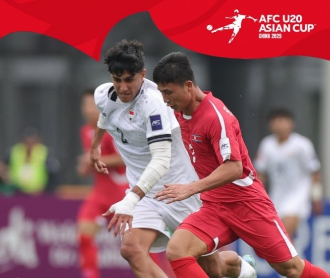  U20亞洲杯-上屆亞軍伊拉克1-1戰(zhàn)平朝鮮，后者控球率僅34%